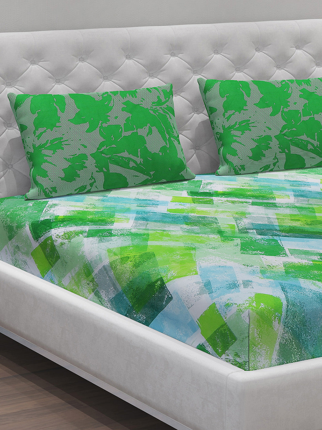 MOCA by Monte Carlo 104 TC Cotton Double Bedsheet with 2 Pillow Covers