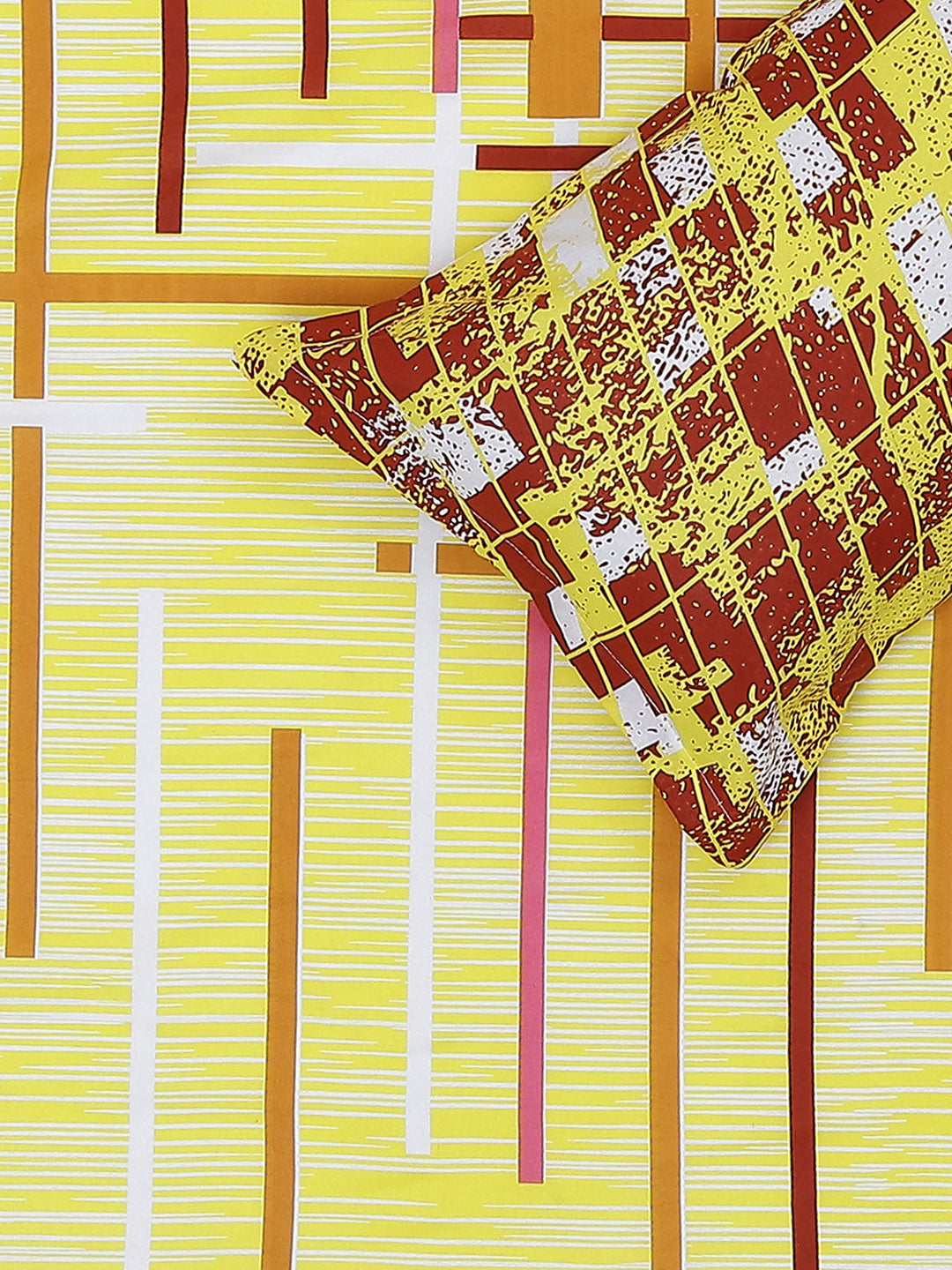 MOCA by Monte Carlo 104 GSM Cotton Double Bedsheet With 2 Pillow Covers