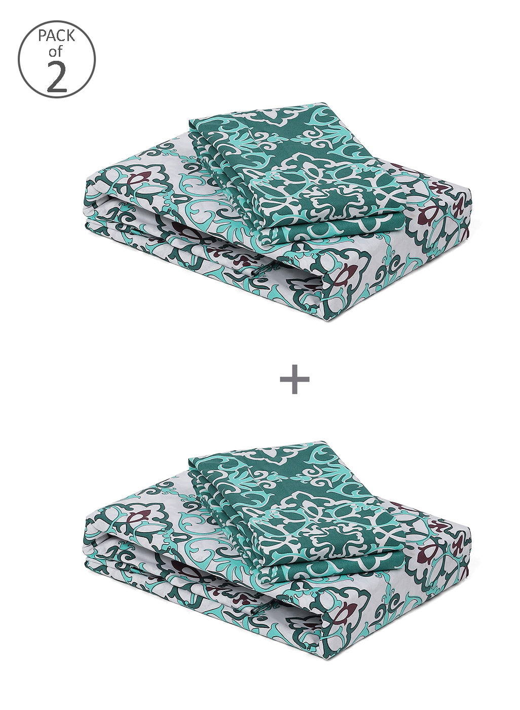 MOCA by Monte Carlo 104 GSM Cotton Double Bedsheet (2 Pcs Set)