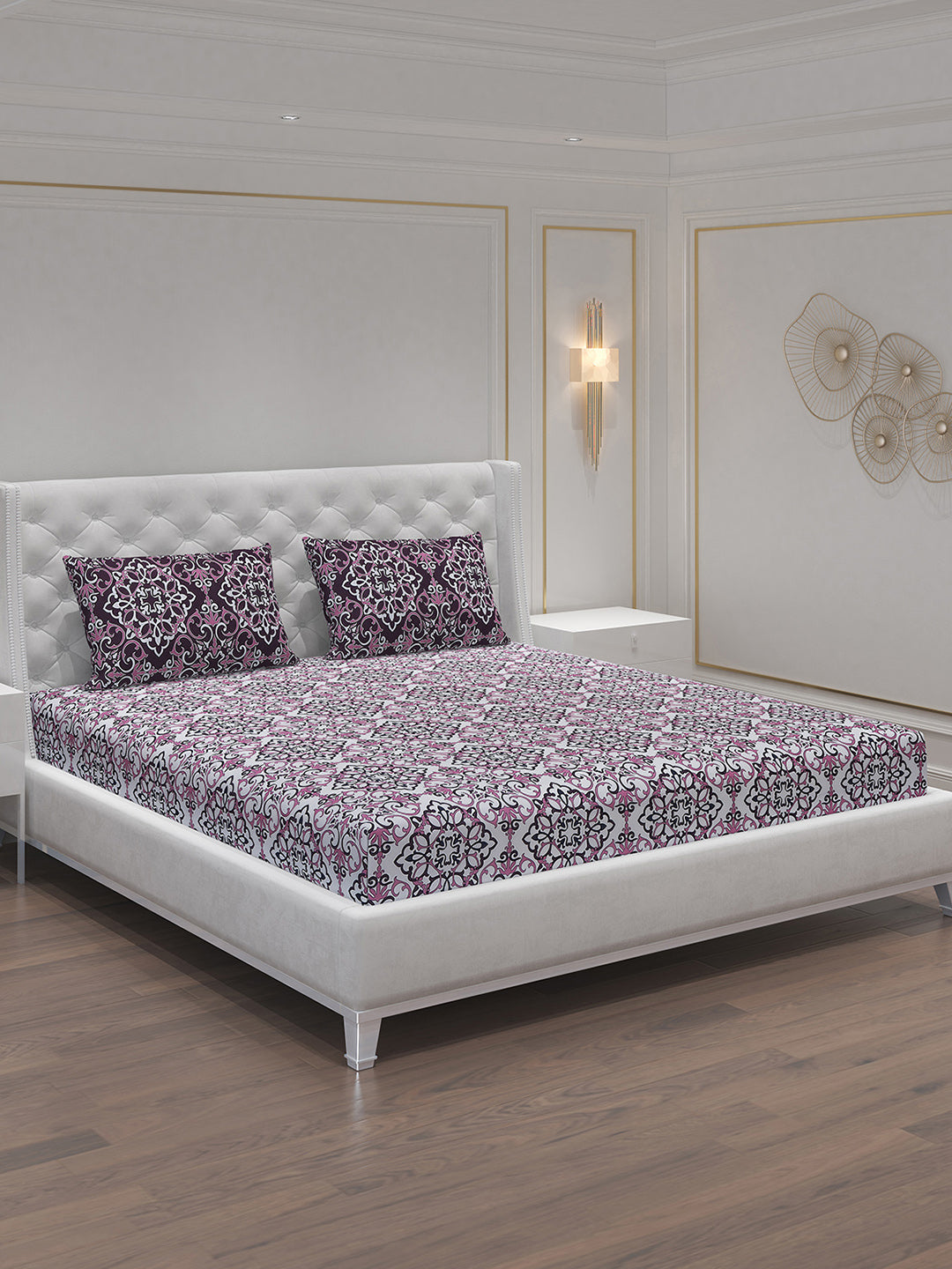 MOCA by Monte Carlo 104 GSM Cotton Double Bedsheet (2 Pcs Set)