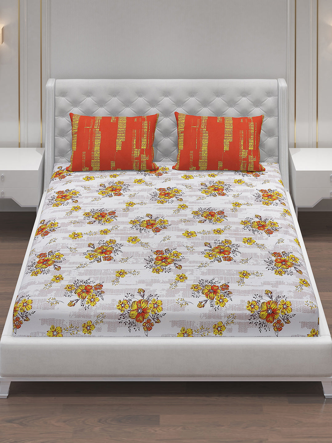 MOCA by Monte Carlo 104 GSM Cotton Double Bedsheet (2 Pcs Set)