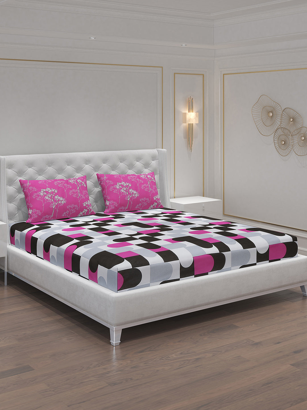 MOCA by Monte Carlo 104 GSM Cotton Double Bedsheet (2 Pcs Set)