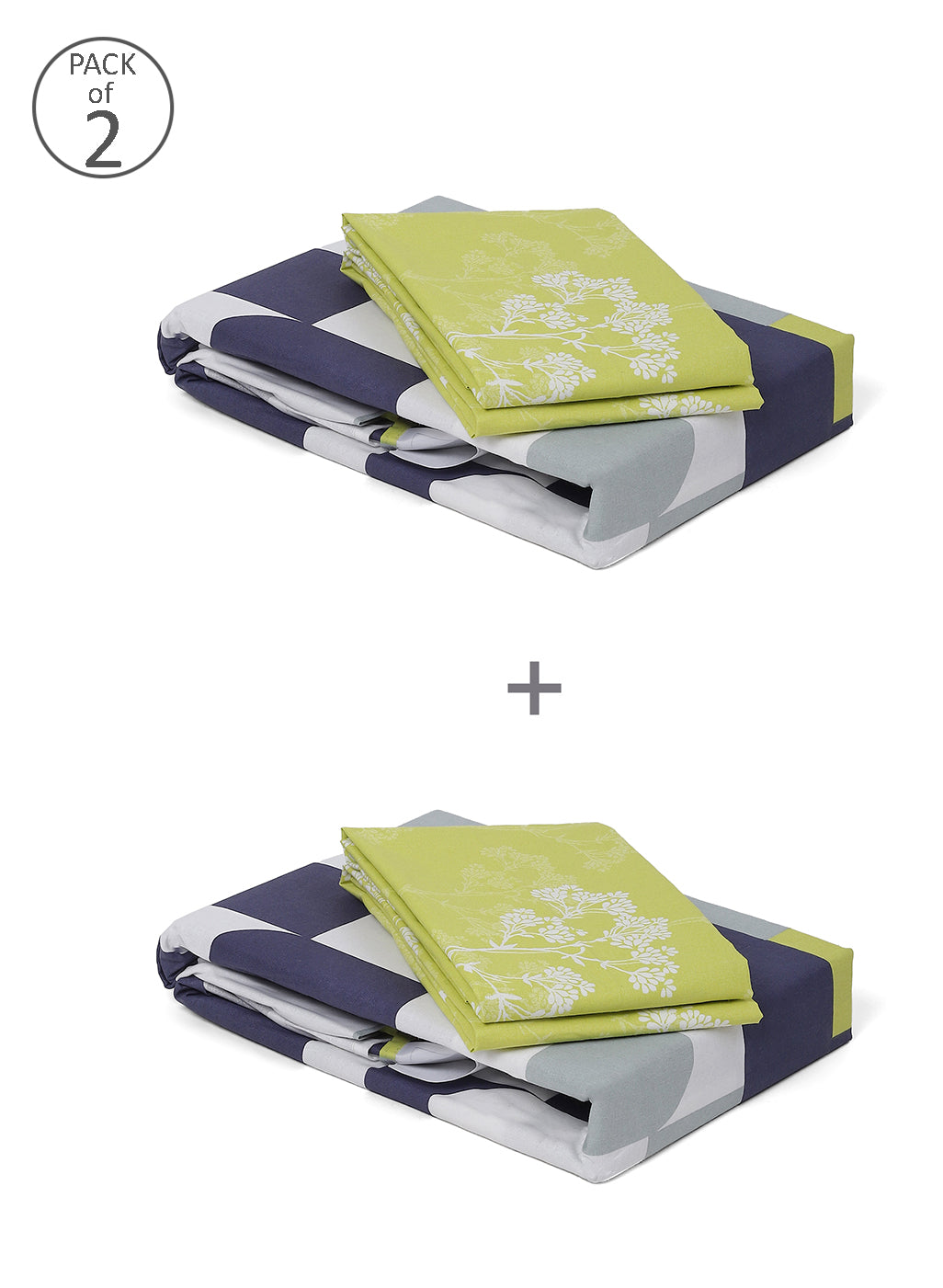 MOCA by Monte Carlo 104 GSM Cotton Double Bedsheet (2 Pcs Set)