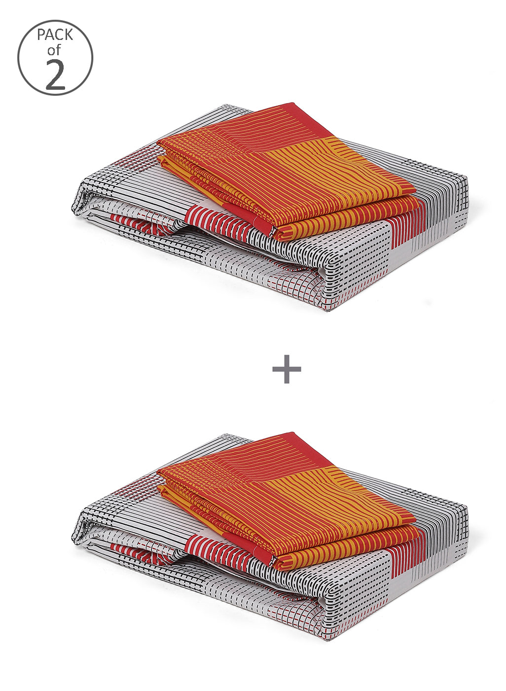 MOCA by Monte Carlo 104 GSM Cotton Double Bedsheet (2 Pcs Set)