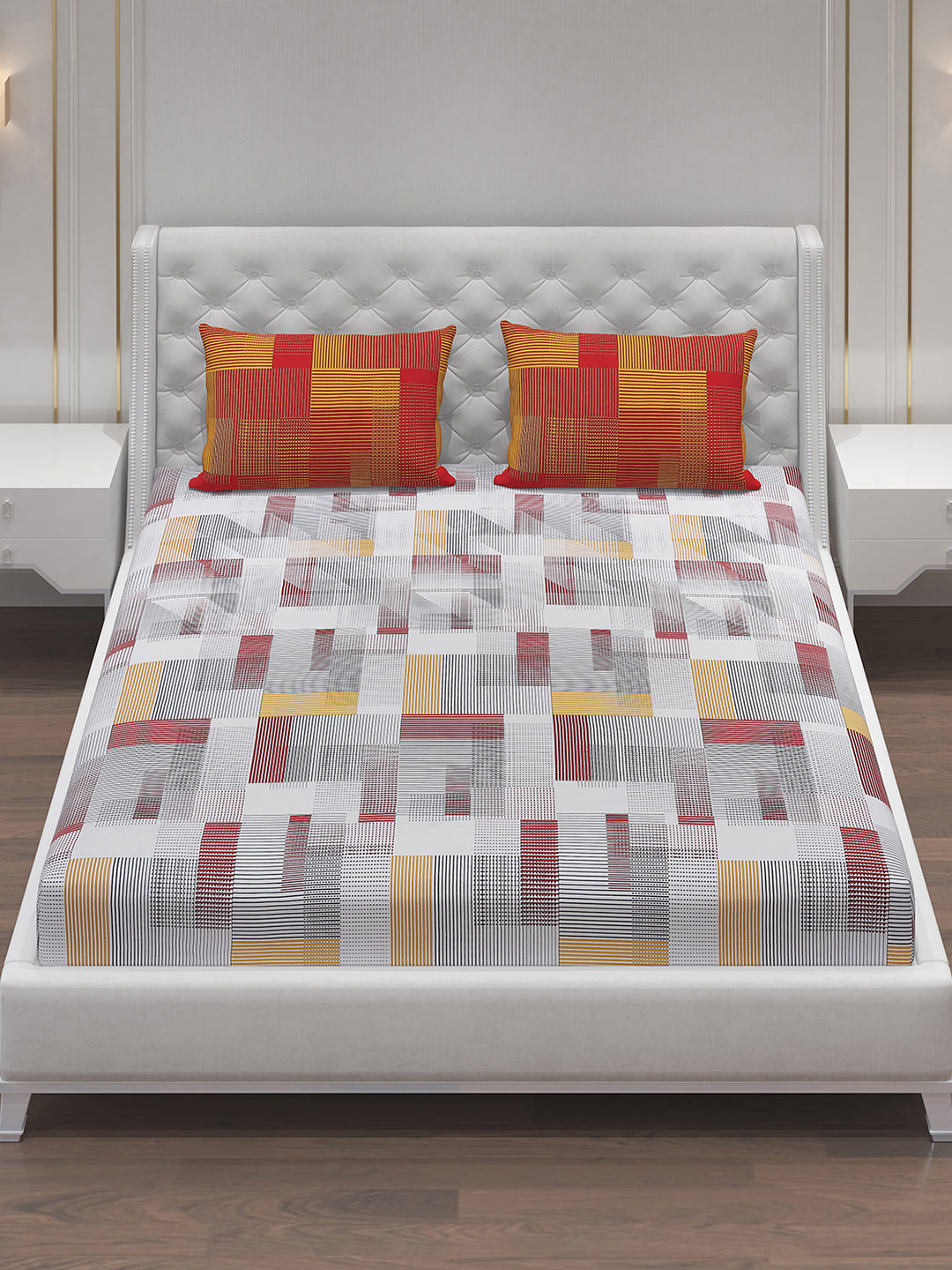 MOCA by Monte Carlo 104 GSM Cotton Double Bedsheet (2 Pcs Set)