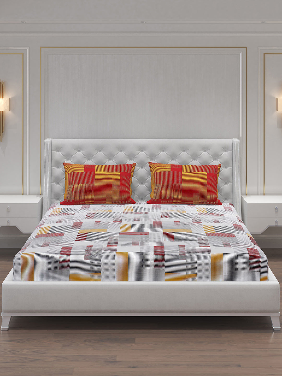 MOCA by Monte Carlo 104 GSM Cotton Double Bedsheet (2 Pcs Set)