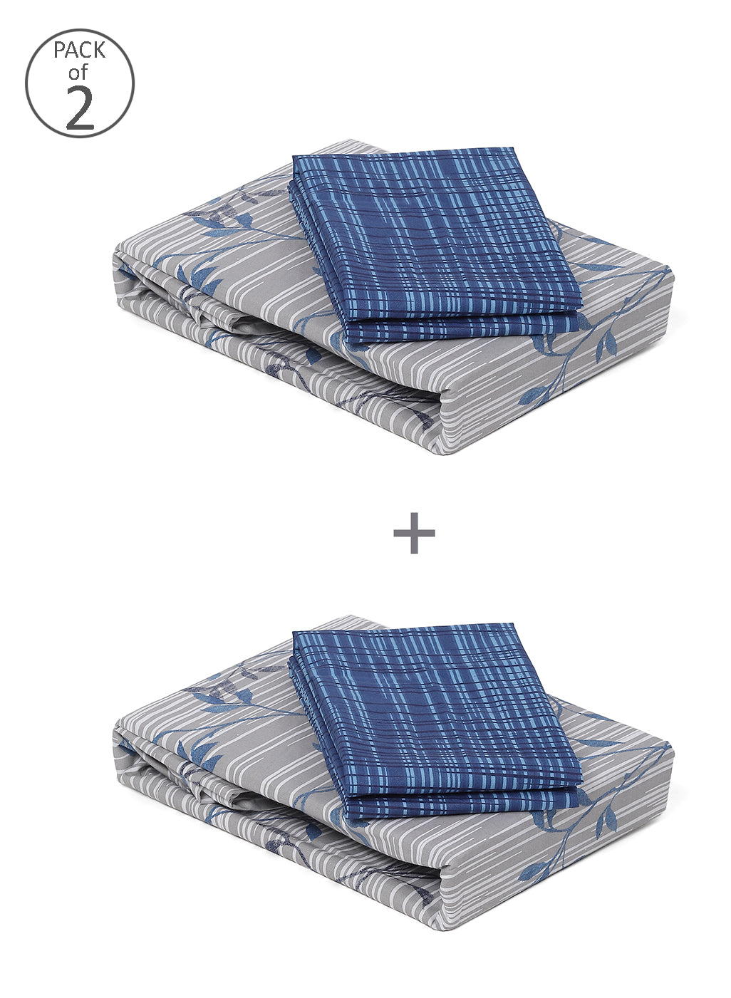 MOCA by Monte Carlo 104 GSM Cotton Double Bedsheet (2 Pcs Set)