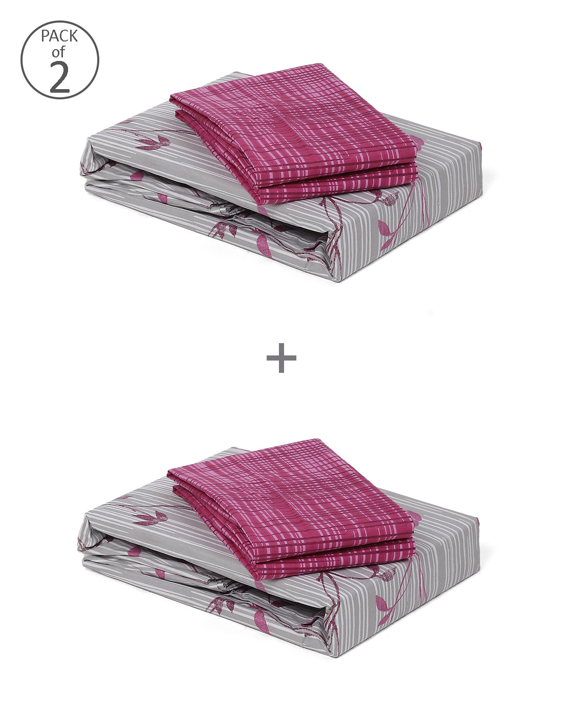 MOCA by Monte Carlo 104 GSM Cotton Double Bedsheet (2 Pcs Set)