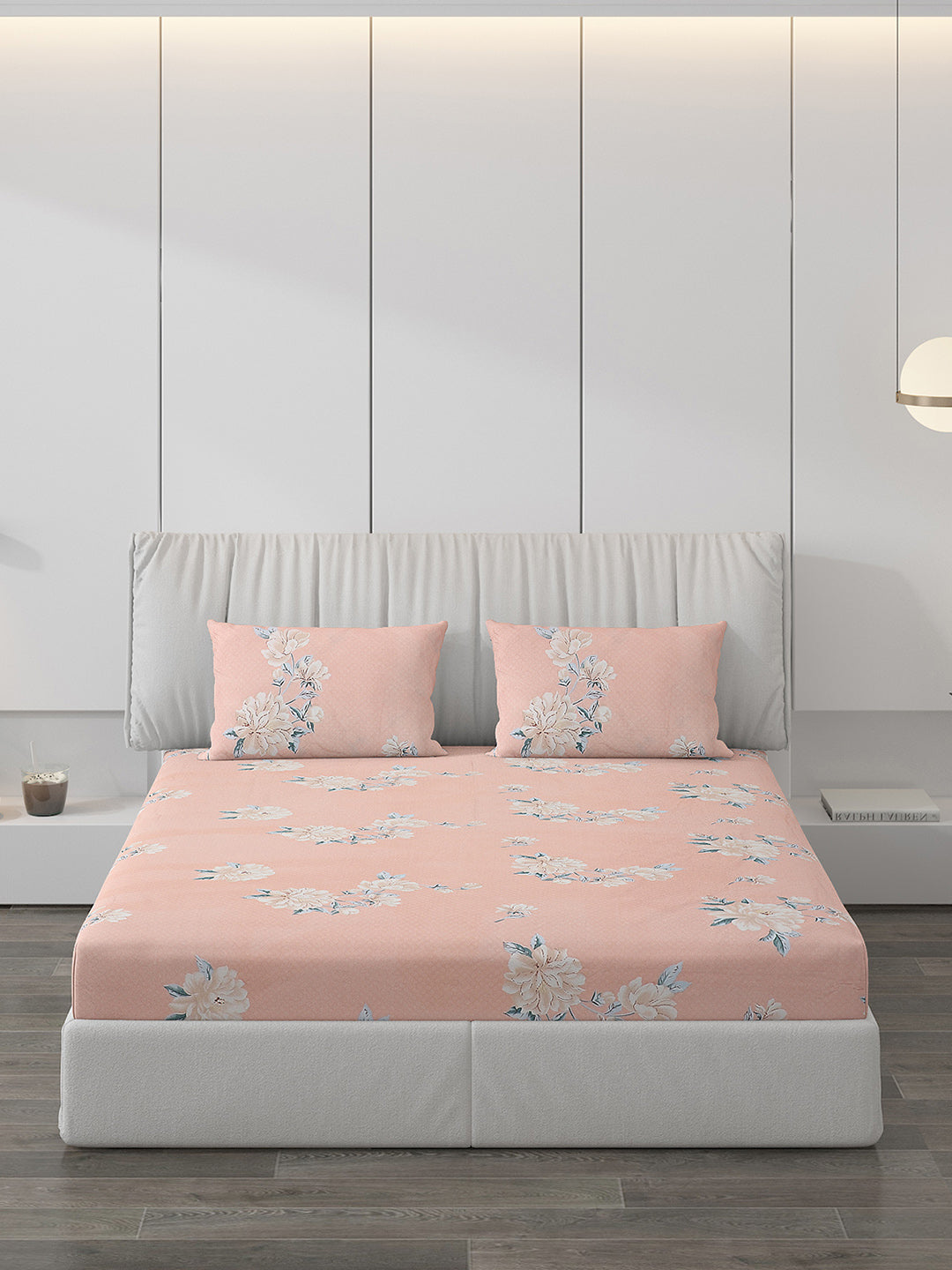 120 GSM Polyester Double Bed Bedsheet with 2 Pillow Covers - Updated - Updated