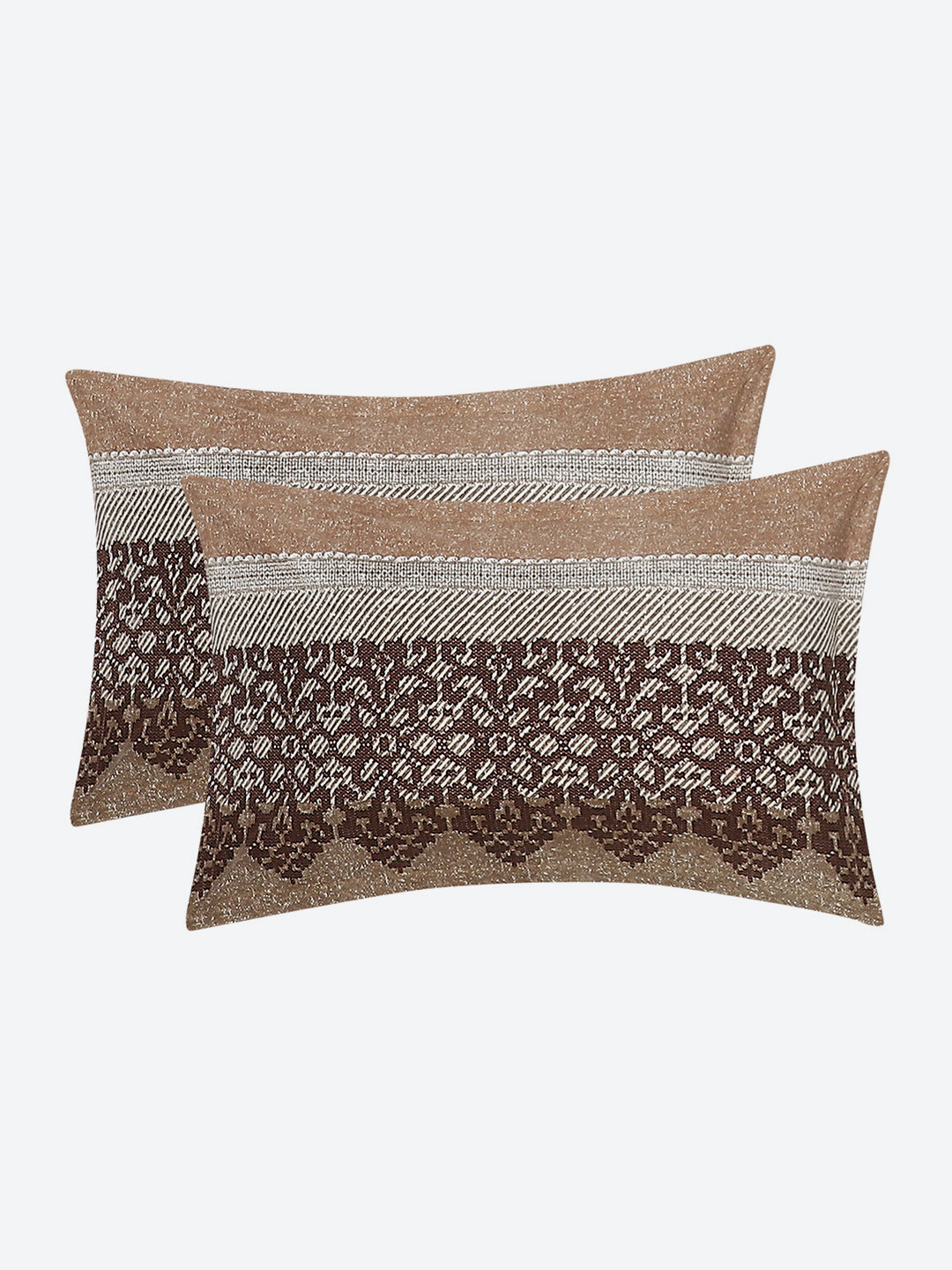 120 GSM Polyester Double Bed Bedsheet with 2 Pillow Covers - Updated - Updated