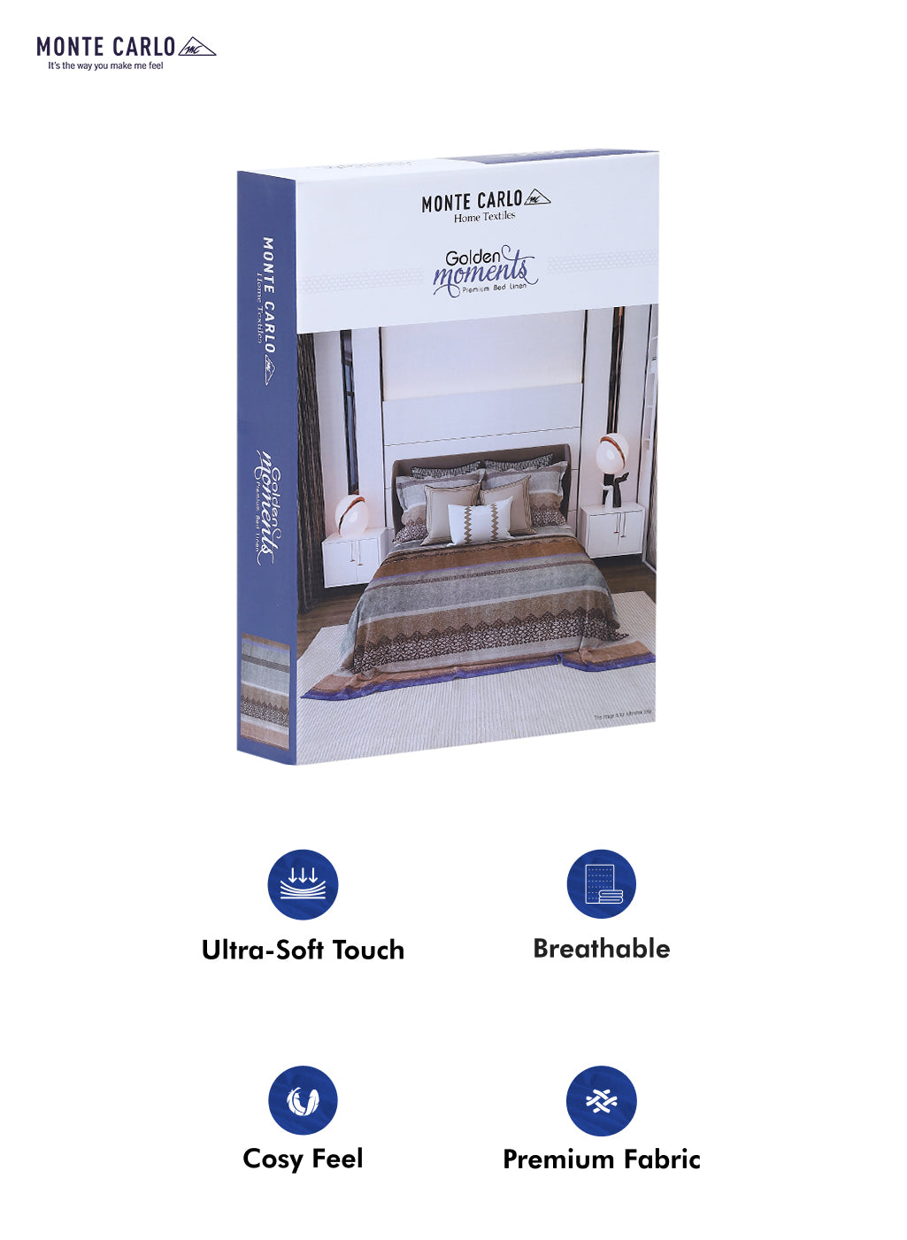 120 GSM Polyester Double Bed Bedsheet with 2 Pillow Covers - Updated - Updated