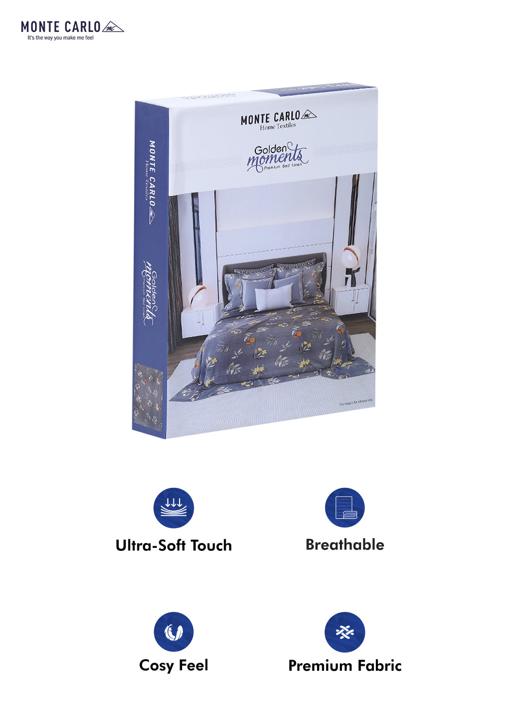 120 GSM Polyester Double Bed Bedsheet with 2 Pillow Covers - Updated - Updated