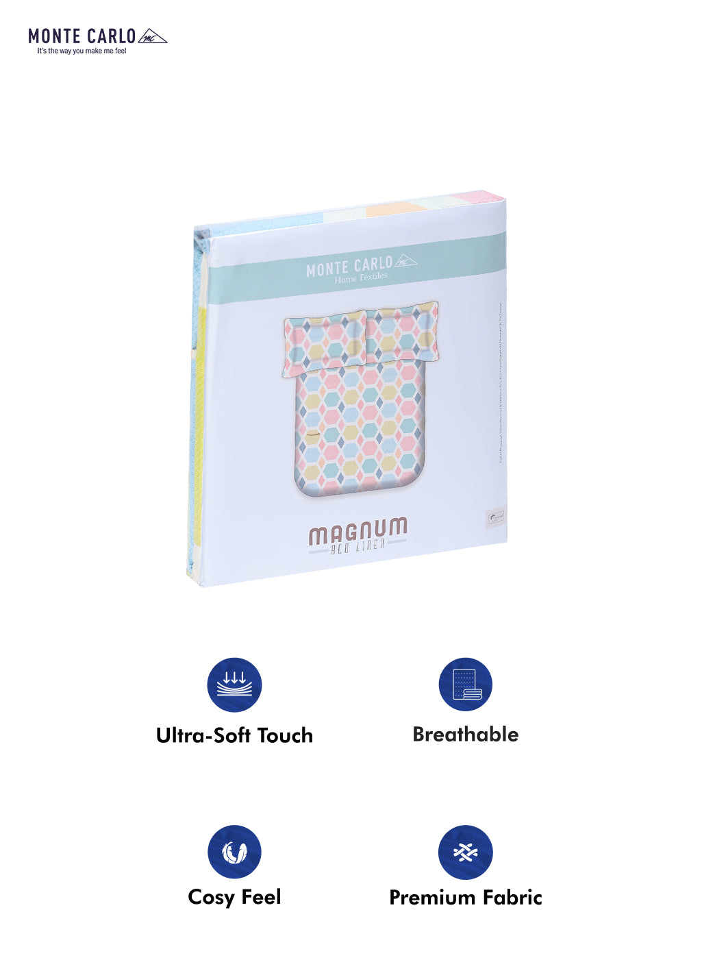 120 GSM Polyester Double Bed Bedsheet with 2 Pillow Covers - Updated - Updated