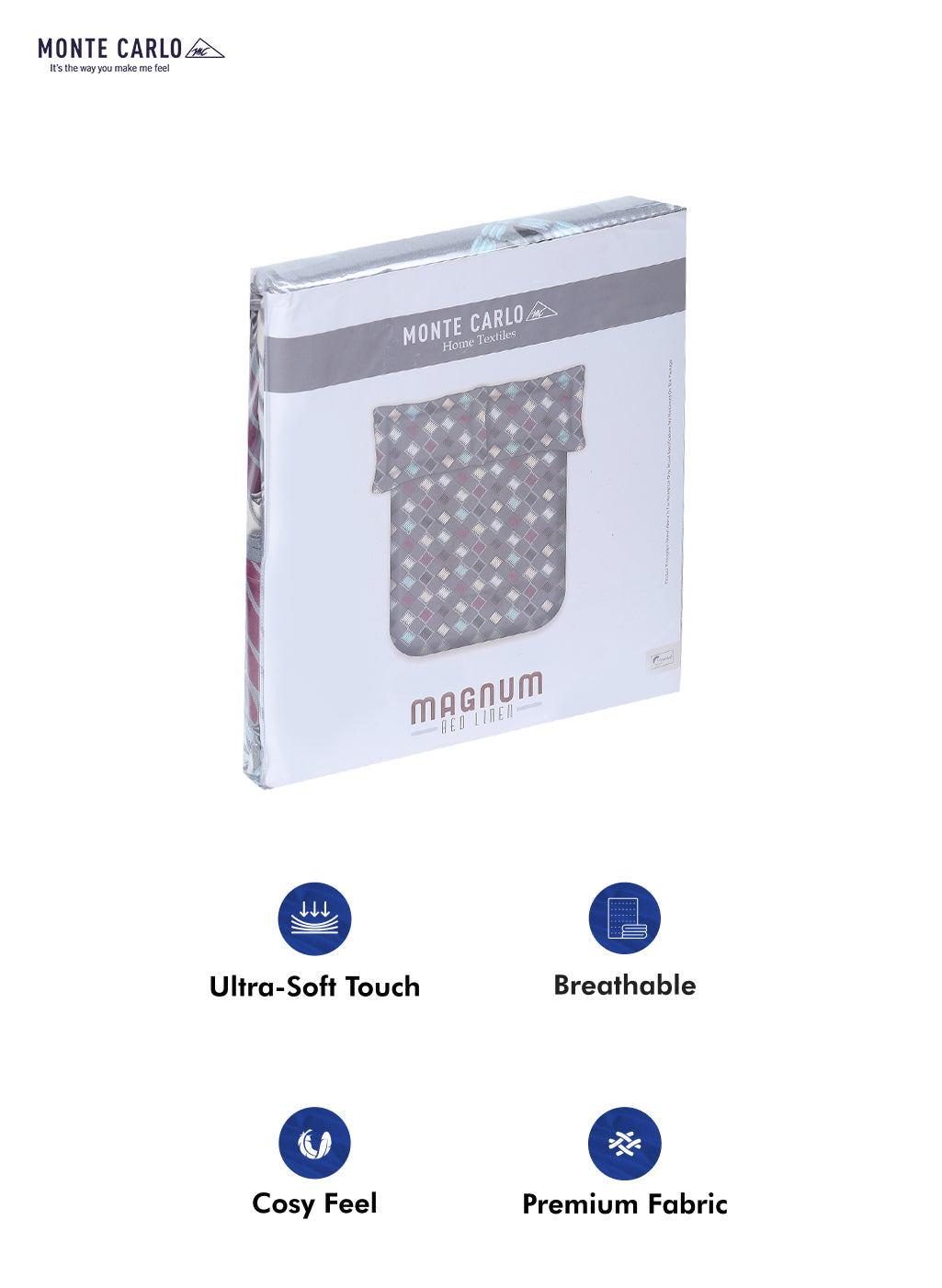 120 GSM Polyester Double Bed Bedsheet with 2 Pillow Covers - Updated - Updated