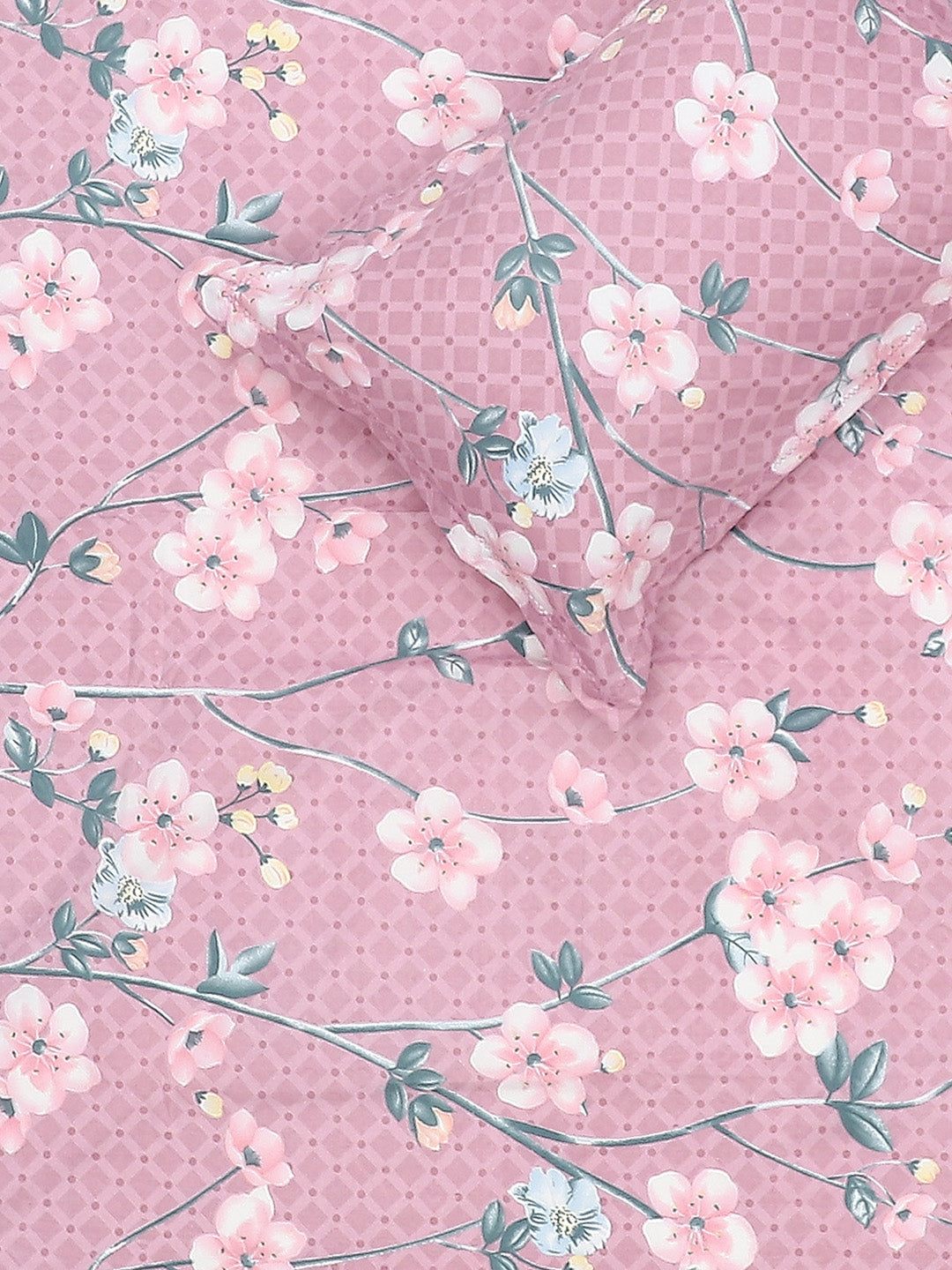 120 GSM Polyester Double Bed Bedsheet with 2 Pillow Covers - Updated - Updated