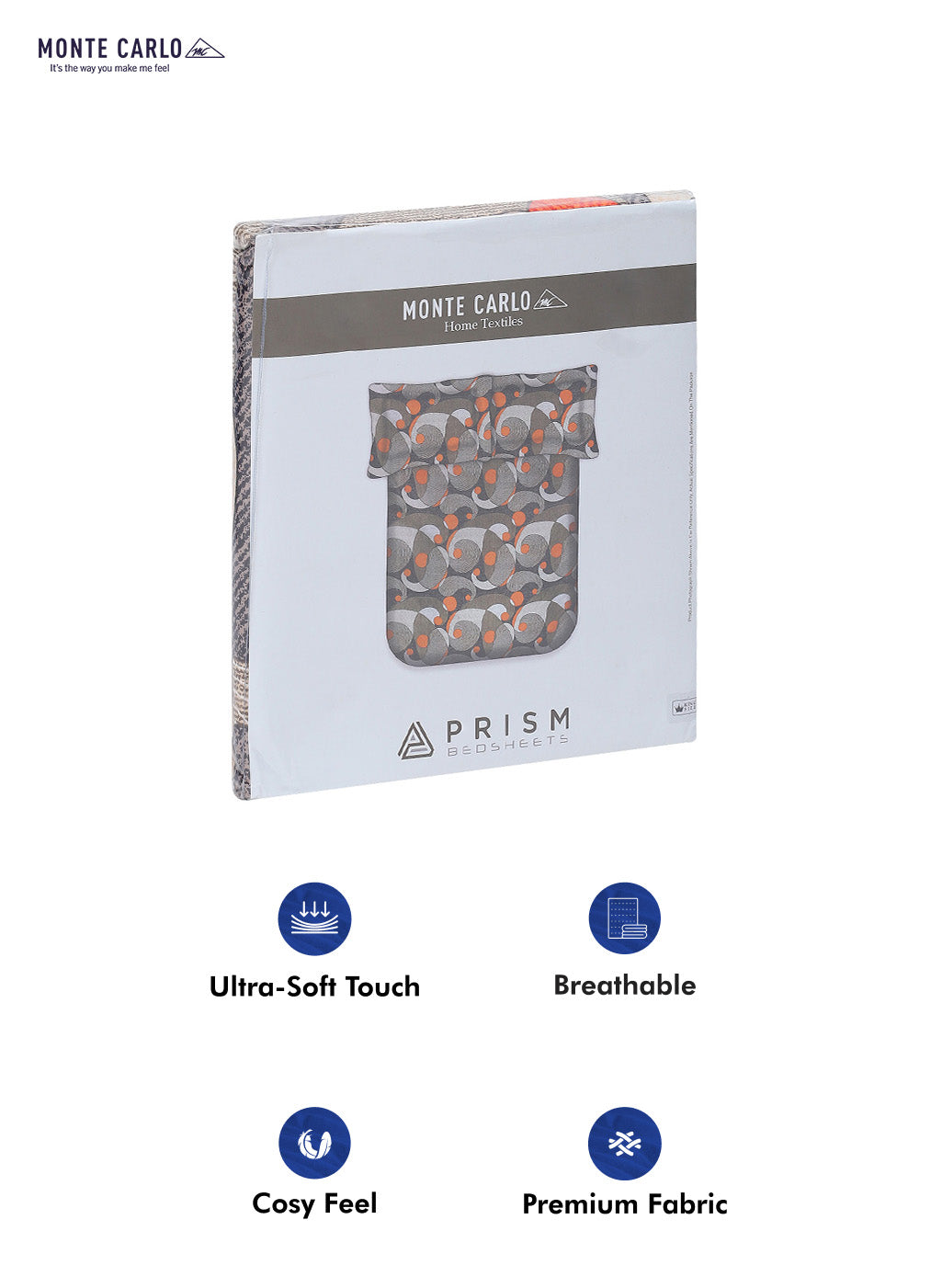 120 GSM Polyester Double Bed Bedsheet with 2 Pillow Covers - Updated