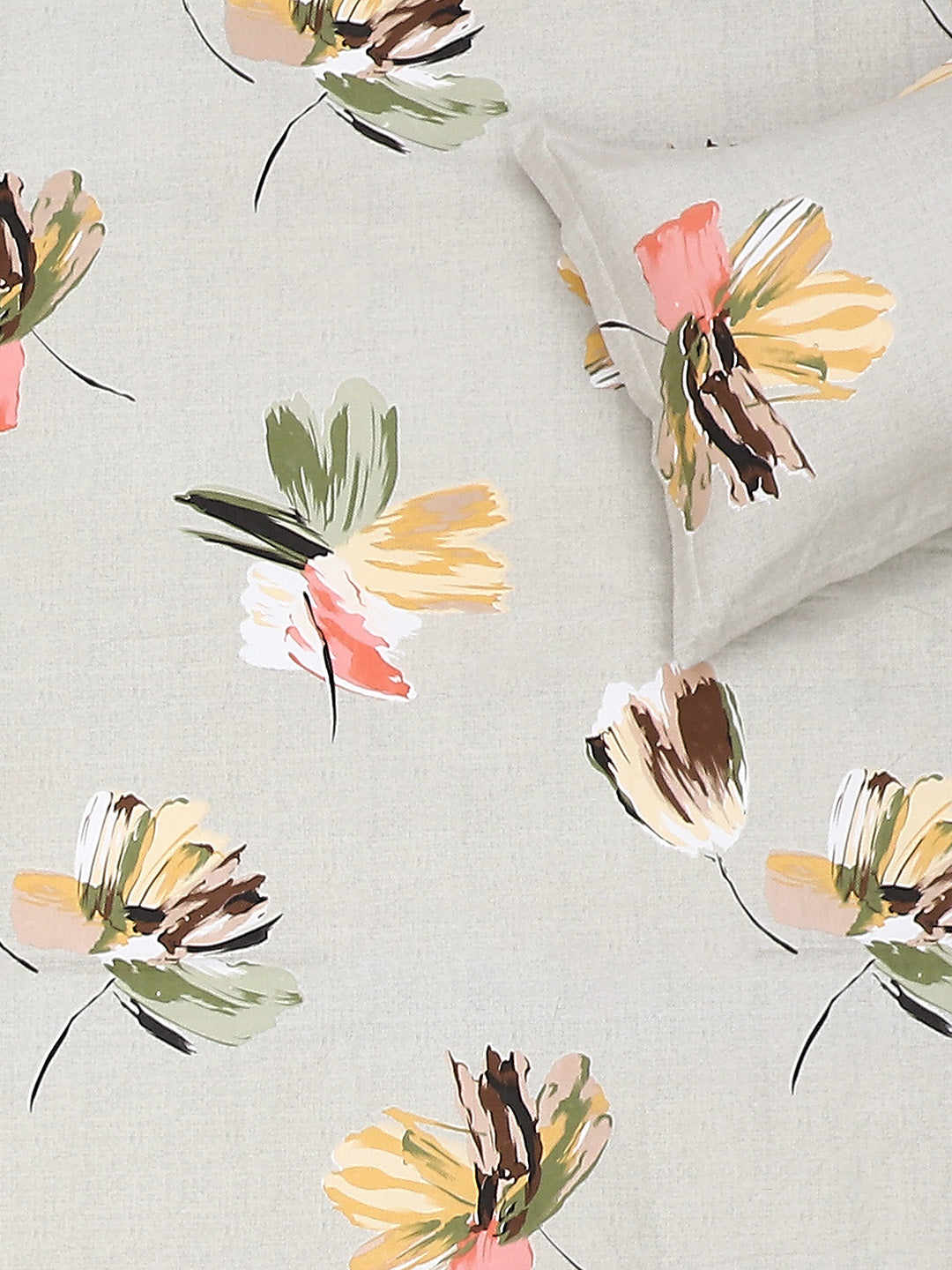 120 GSM Polyester Double Bed Bedsheet with 2 Pillow Covers - Updated - Updated