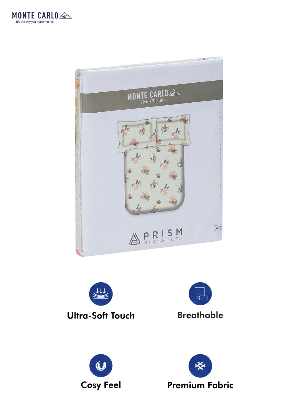 120 GSM Polyester Double Bed Bedsheet with 2 Pillow Covers - Updated - Updated