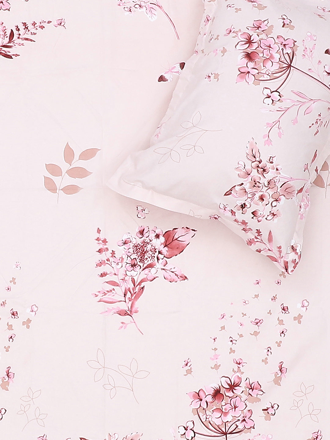 120 GSM Polyester Double Bed Bedsheet with 2 Pillow Covers - Updated - Updated