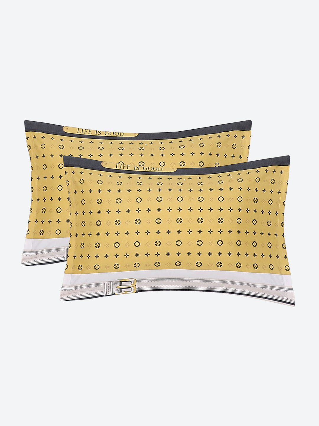 120 GSM Polyester Double Bed Bedsheet with 2 Pillow Covers - Updated - Updated