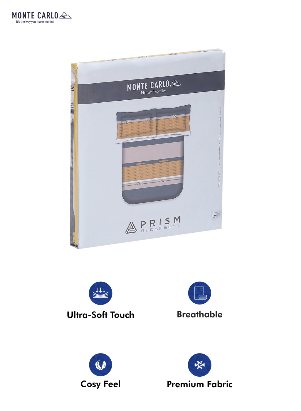 120 GSM Polyester Double Bed Bedsheet with 2 Pillow Covers - Updated - Updated