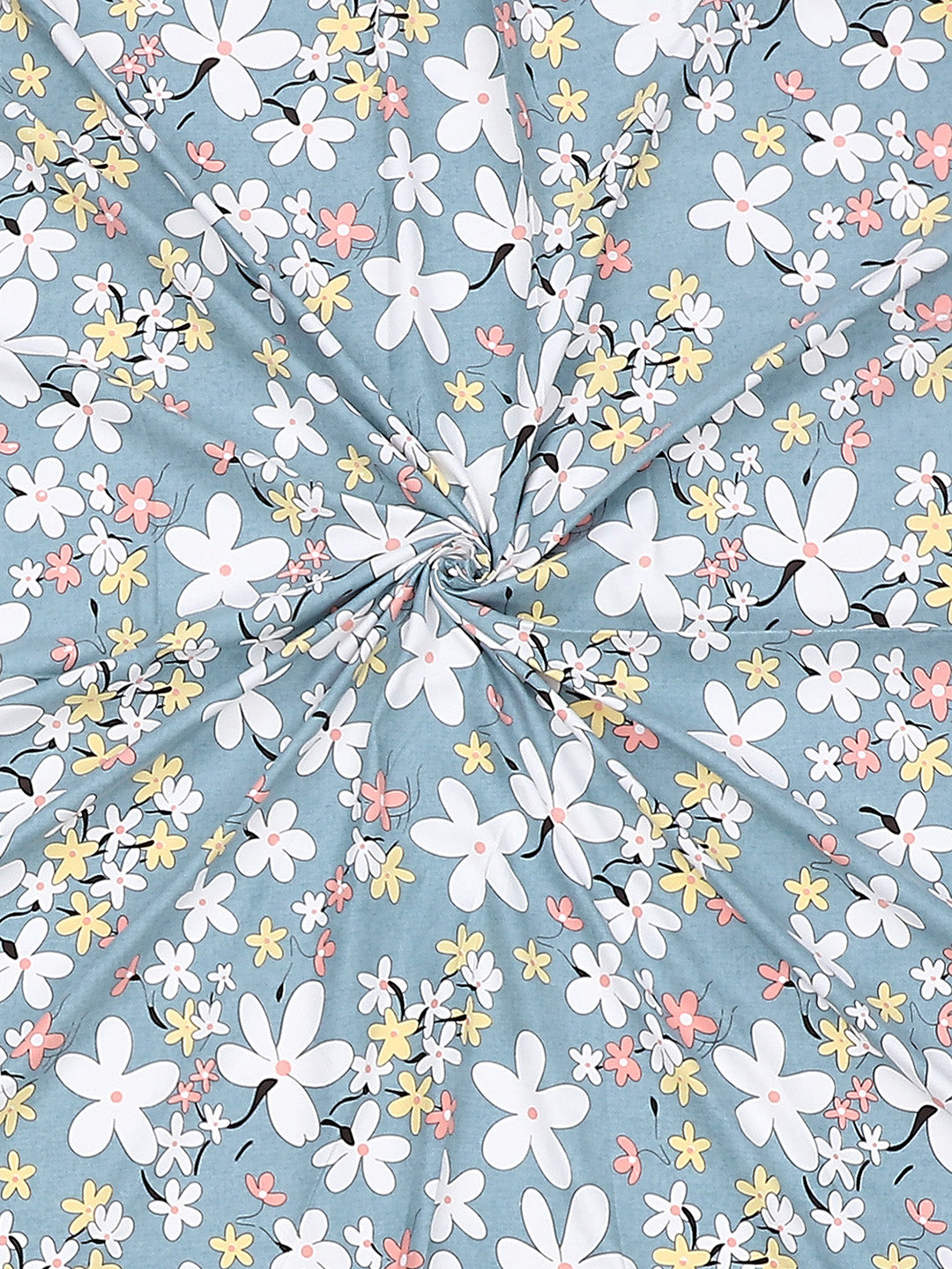 120 GSM Polyester Double Bed Bedsheet with 2 Pillow Covers - Updated - Updated