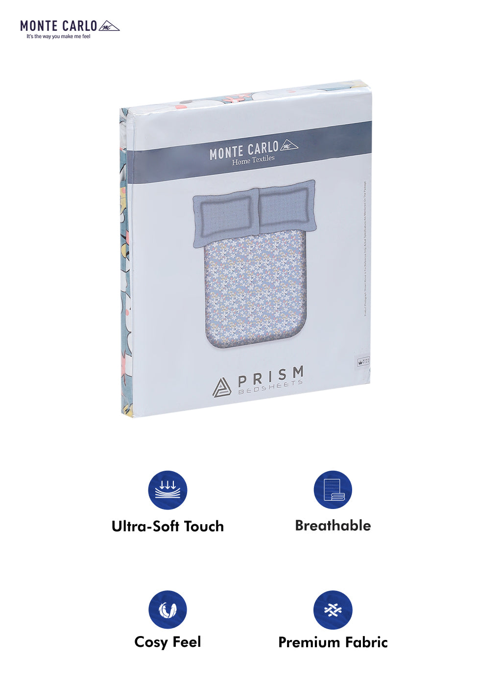 120 GSM Polyester Double Bed Bedsheet with 2 Pillow Covers - Updated - Updated