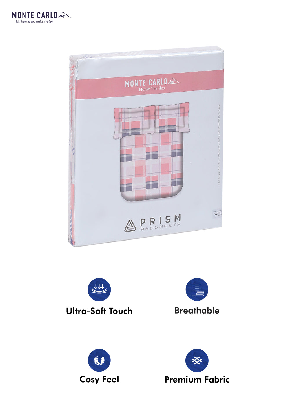 120 GSM Polyester Double Bed Bedsheet with 2 Pillow Covers - Updated - Updated