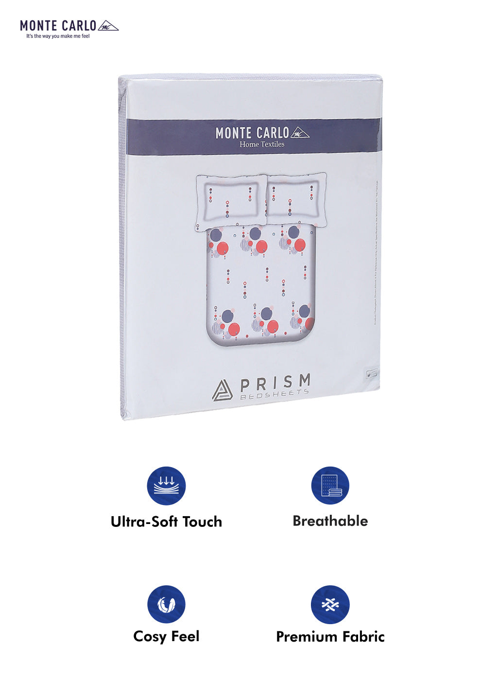 120 GSM Polyester Double Bed Bedsheet with 2 Pillow Covers - Updated - Updated