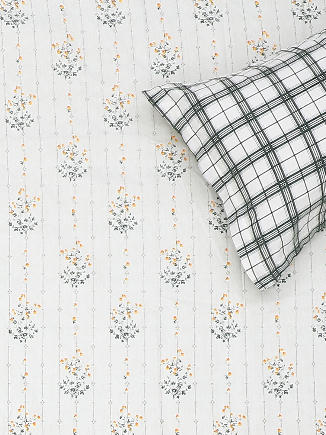 120 GSM Polyester Double Bed Bedsheet with 2 Pillow Covers - Updated - Updated