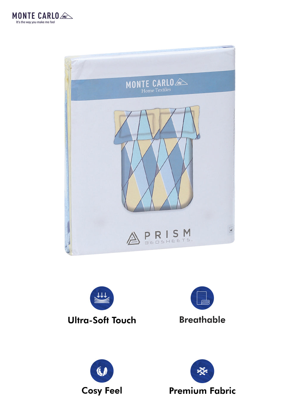 120 GSM Polyester Double Bed Bedsheet with 2 Pillow Covers - Updated - Updated