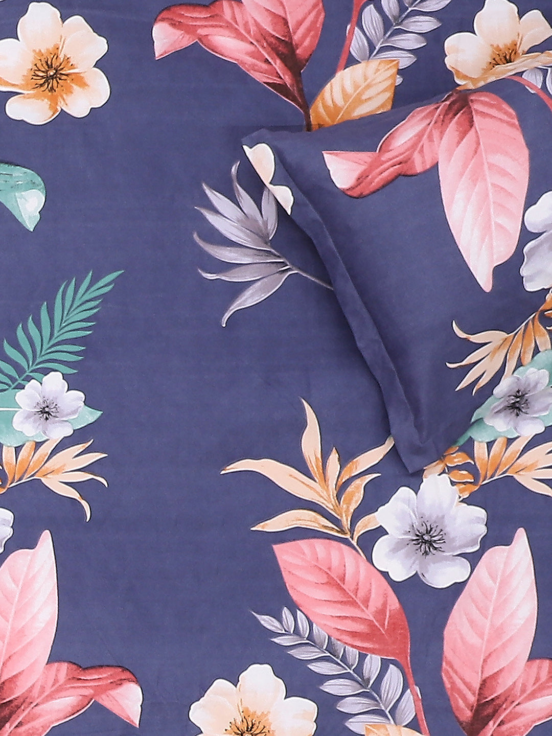 120 GSM Polyester Double Bed Bedsheet with 2 Pillow Covers - Updated - Updated