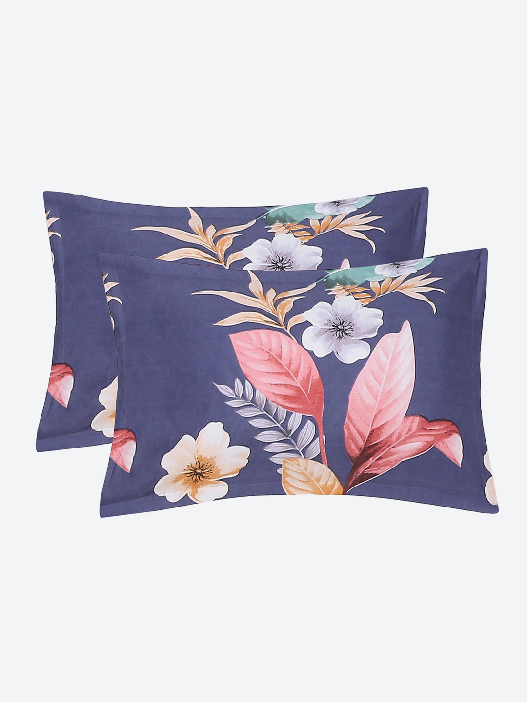 120 GSM Polyester Double Bed Bedsheet with 2 Pillow Covers - Updated - Updated