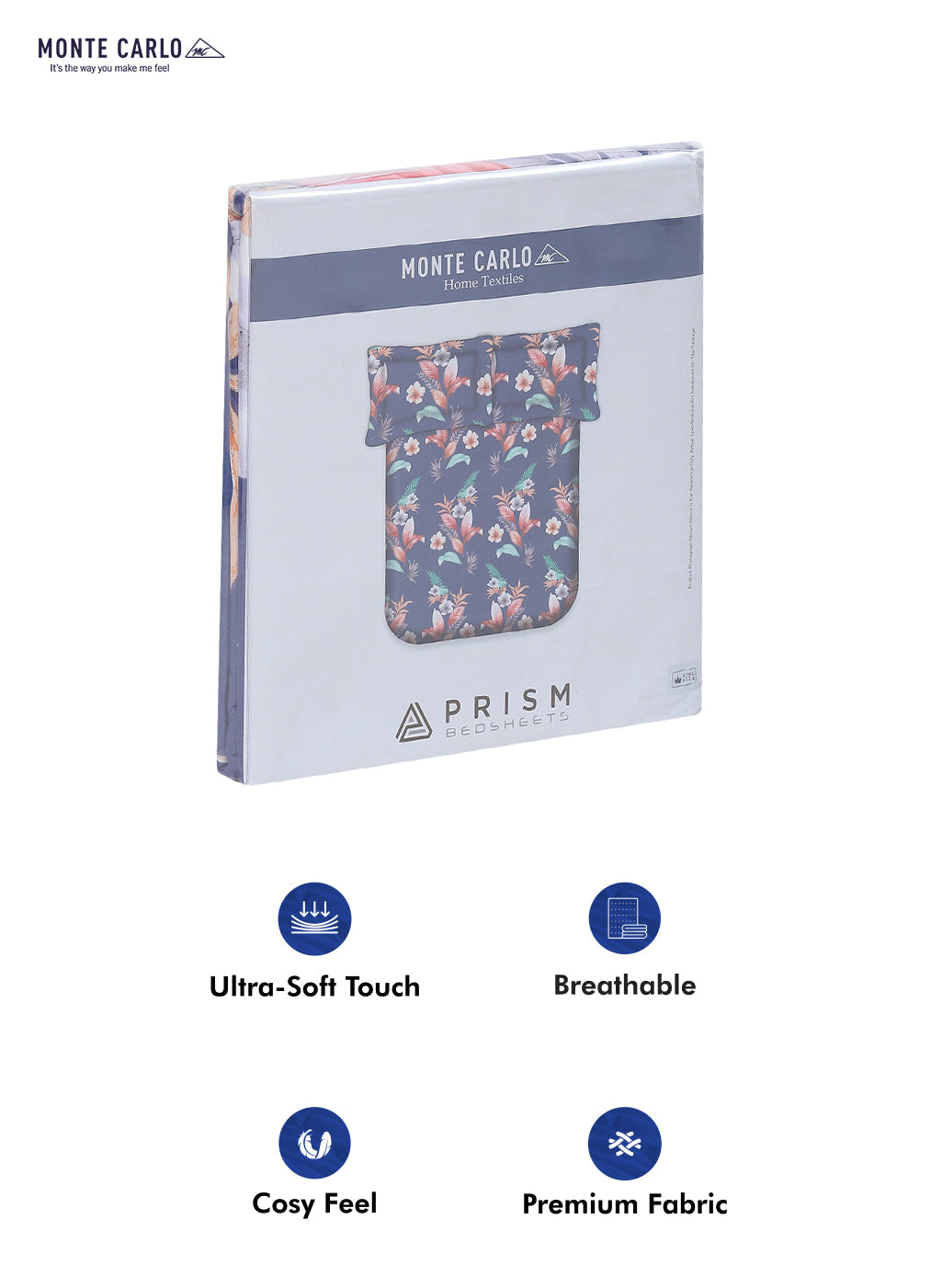 120 GSM Polyester Double Bed Bedsheet with 2 Pillow Covers - Updated - Updated