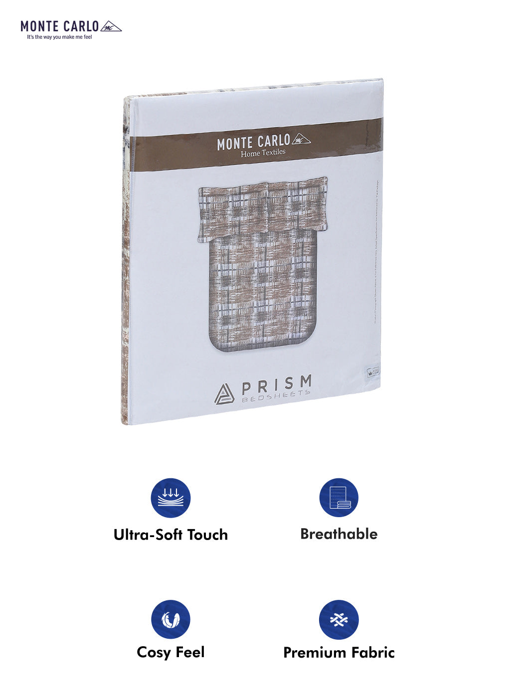 120 GSM Polyester Double Bed Bedsheet with 2 Pillow Covers - Updated - Updated