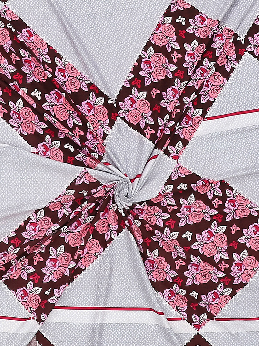 125 GSM Polyester Double Bed Bedsheet with 2 Pillow Covers