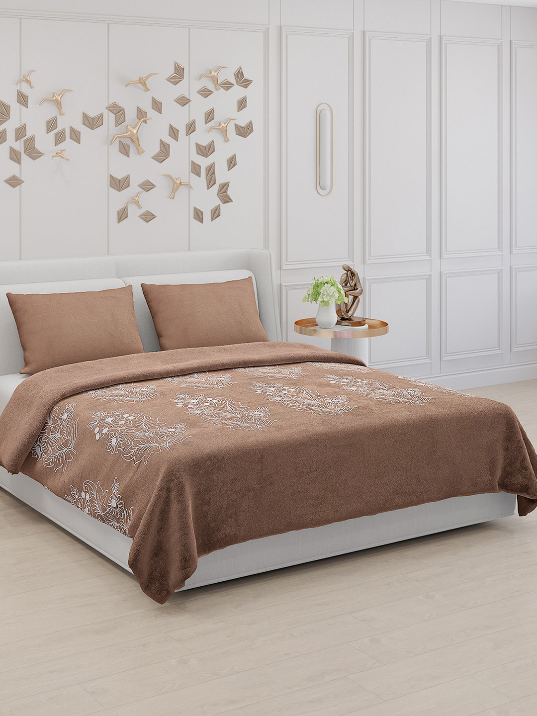 115 GSM Polyester Double Bed Bedsheet with 2 Pillow Covers - Updated - Updated - Updated