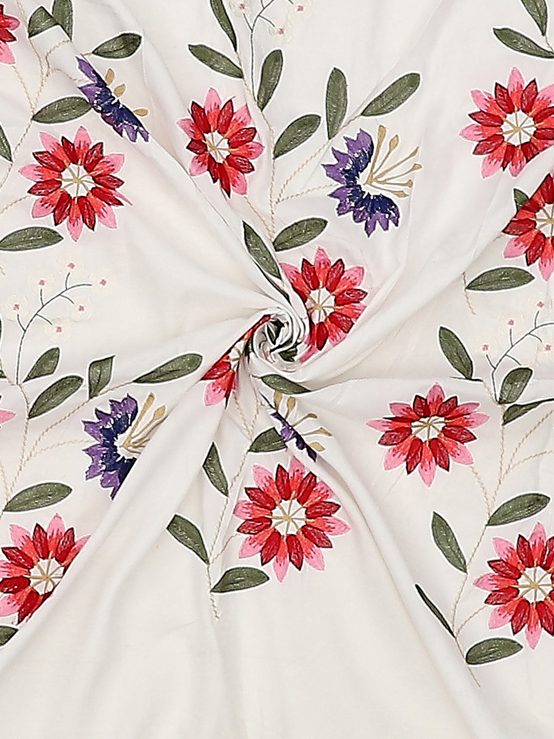 115 GSM Polyester Double Bed Bedsheet with 2 Pillow Covers - Updated - Updated