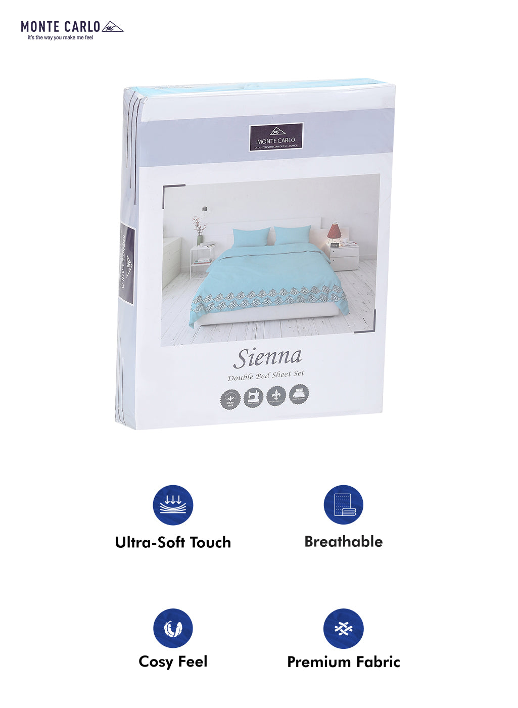 115 GSM Polyester Double Bed Bedsheet with 2 Pillow Covers - Updated - Updated - Updated