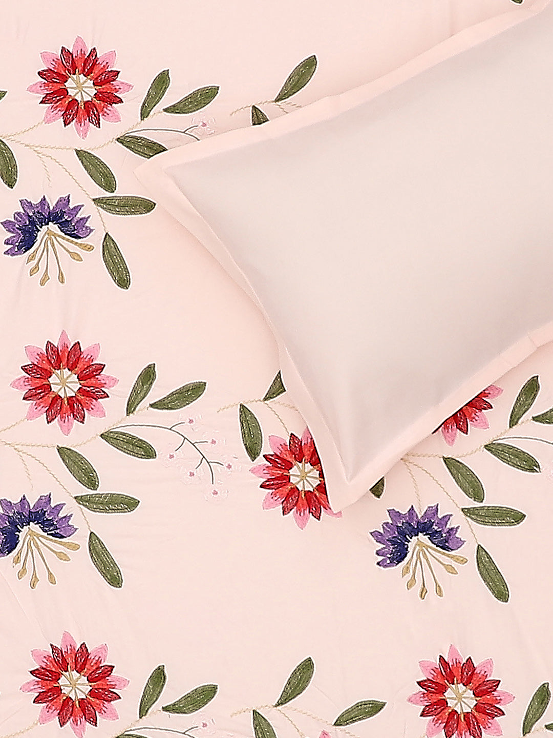 115 GSM Polyester Double Bed Bedsheet with 2 Pillow Covers - Updated - Updated