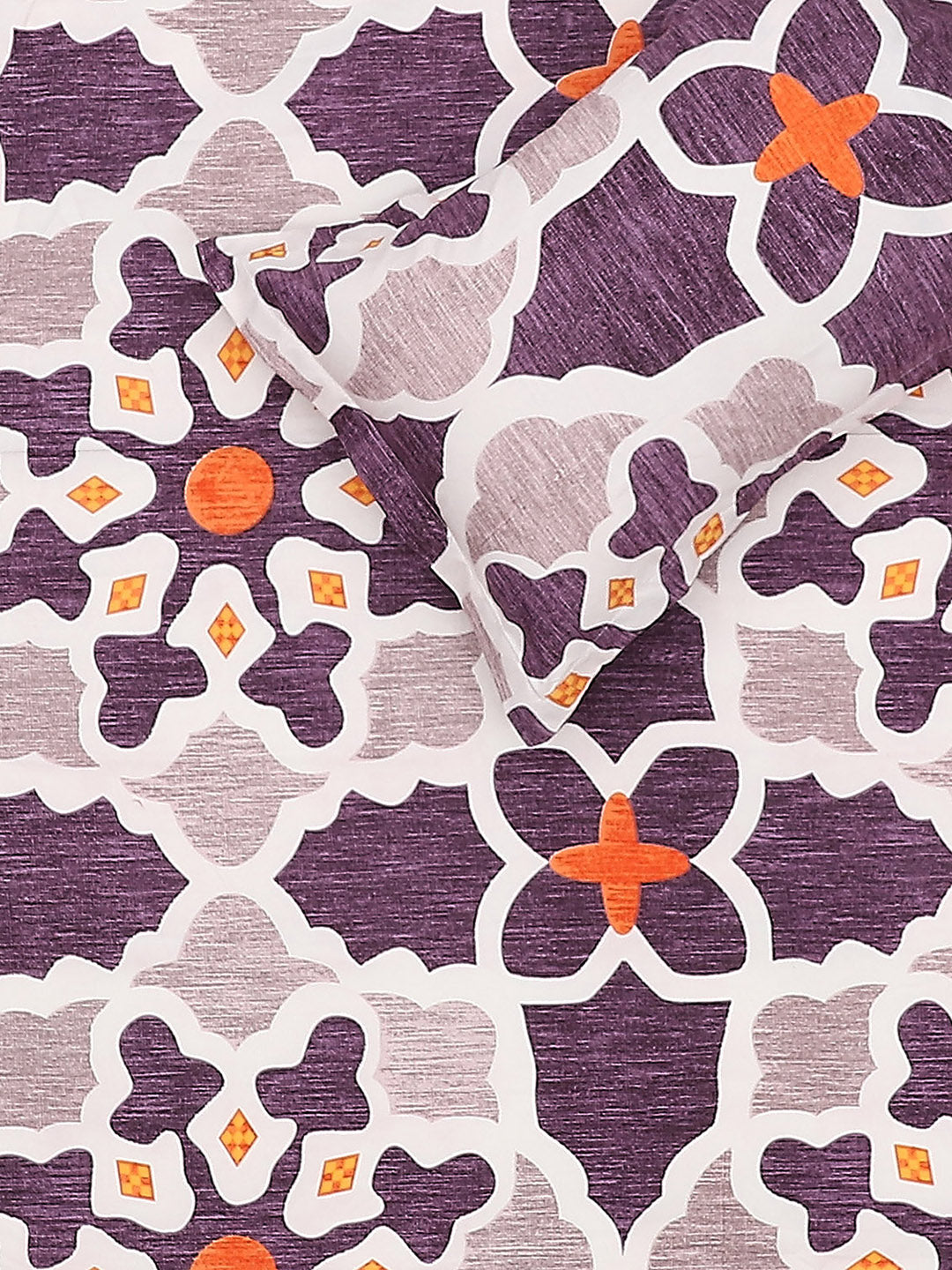 145 GSM Polyester Double Bed Bedsheet with 2 Pillow Covers