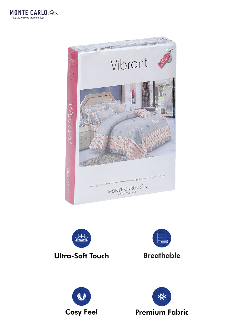 130 GSM Polyester Double Bed Bedsheet with 2 Pillow Covers