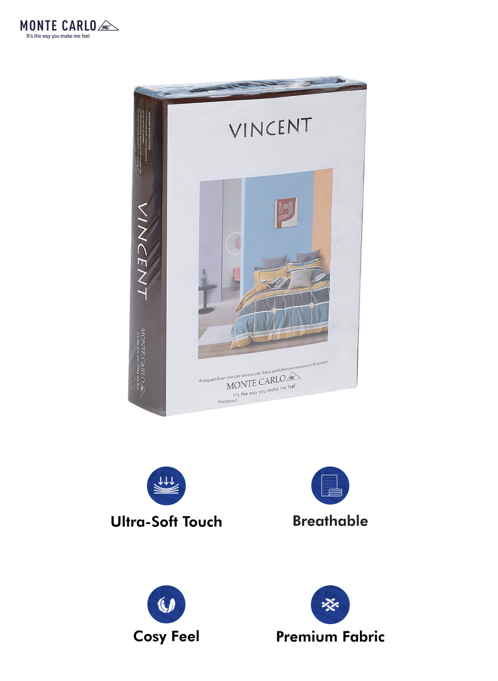 140 GSM Polyester Double Bed Bedsheet with 2 Pillow Covers