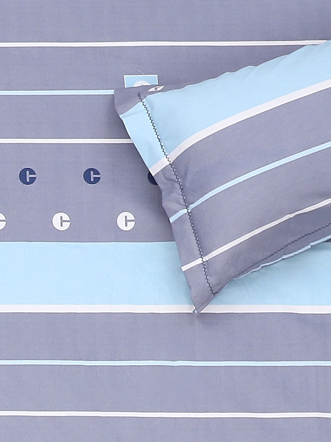 140 GSM Polyester Double Bed Bedsheet with 2 Pillow Covers