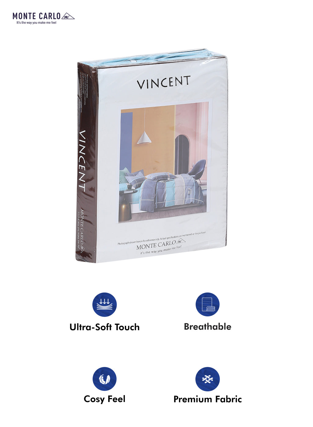 140 GSM Polyester Double Bed Bedsheet with 2 Pillow Covers