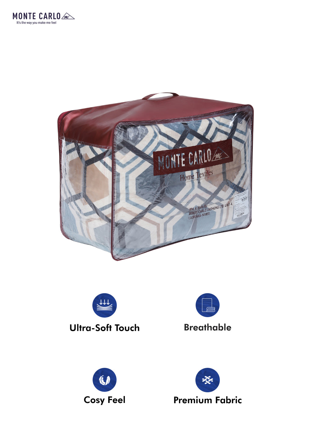 Printed 100% Polyester Double Bed Comforter for Winter