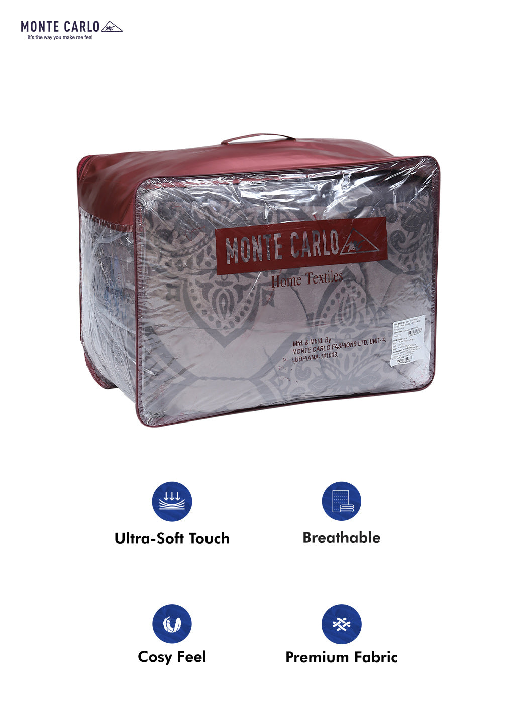 Printed 100% Polyester Double Bed Comforter for Winter