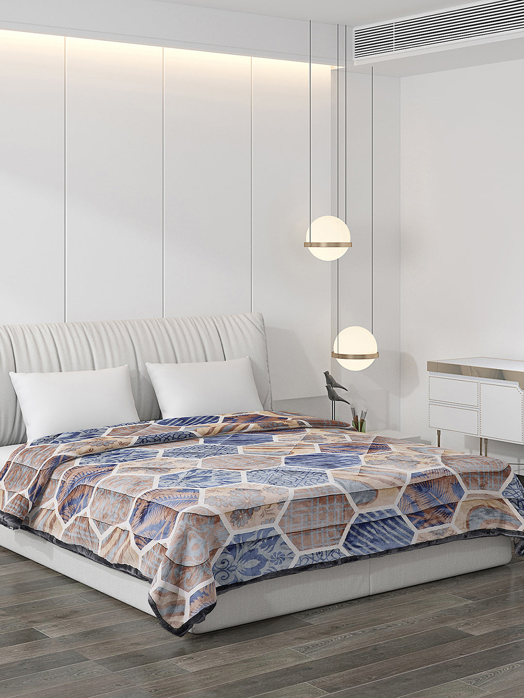 Printed 100% Polyester Double Bed Comforter for Winter