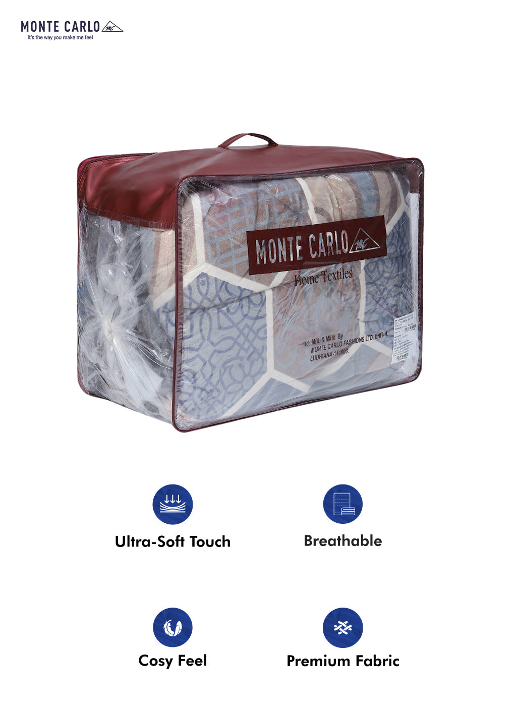 Printed 100% Polyester Double Bed Comforter for Winter