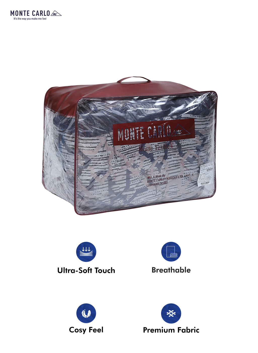 Printed 100% Polyester Double Bed Comforter for Winter